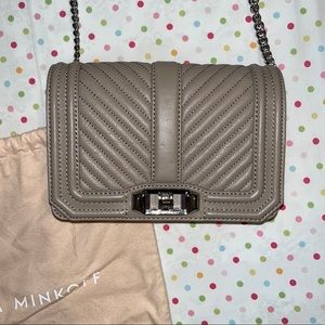Rebecca Minkoff Chevron Quilted Small Love Crossbody Bag